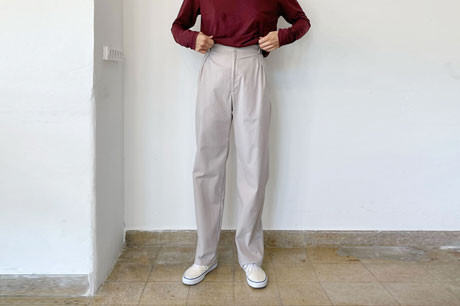 Light Grey Pleated Pants