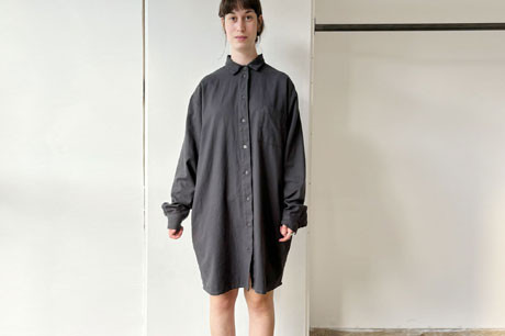 Dark Grey Labor Buttoned Dress